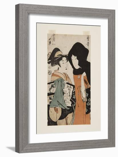 The Second Month: Kisaragi (Kisaragi) (Colour Woodblock Print)-Kitagawa Utamaro-Framed Giclee Print