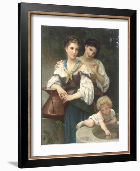 The Secret, 1876-William-Adolphe Bouguereau-Framed Giclee Print