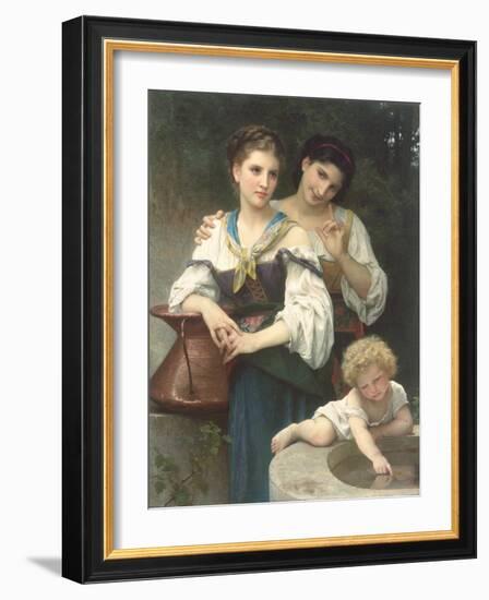 The Secret, 1876-William-Adolphe Bouguereau-Framed Giclee Print