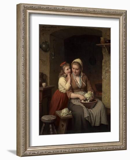 The Secret, 1885 (Oil on Canvas)-Meyer von Bremen-Framed Giclee Print