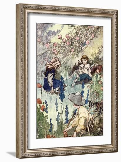 The Secret Garden by Frances Hodgson Burnett-Charles Robinson-Framed Giclee Print