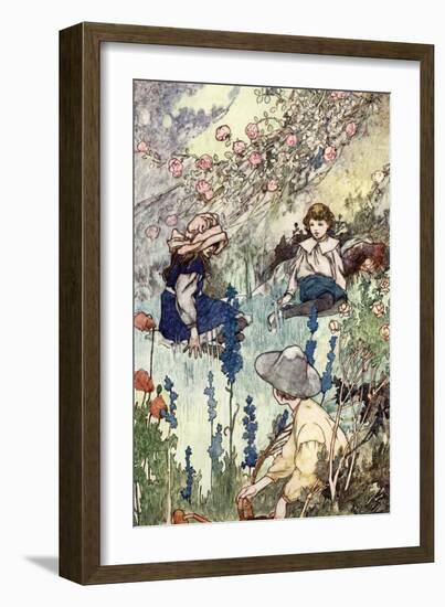 The Secret Garden by Frances Hodgson Burnett-Charles Robinson-Framed Giclee Print