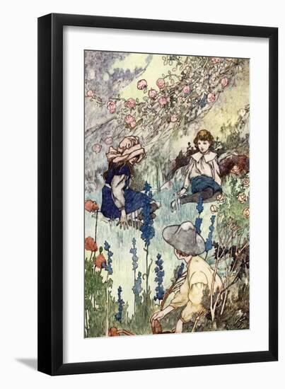 The Secret Garden by Frances Hodgson Burnett-Charles Robinson-Framed Giclee Print