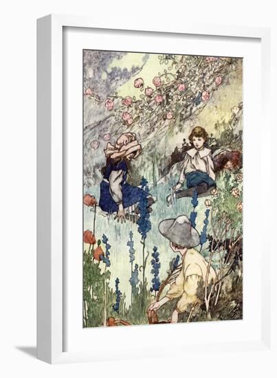 The Secret Garden by Frances Hodgson Burnett-Charles Robinson-Framed Giclee Print