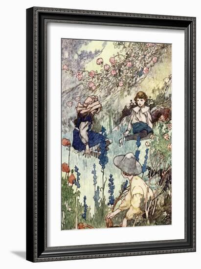 The Secret Garden by Frances Hodgson Burnett-Charles Robinson-Framed Giclee Print