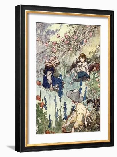 The Secret Garden by Frances Hodgson Burnett-Charles Robinson-Framed Giclee Print