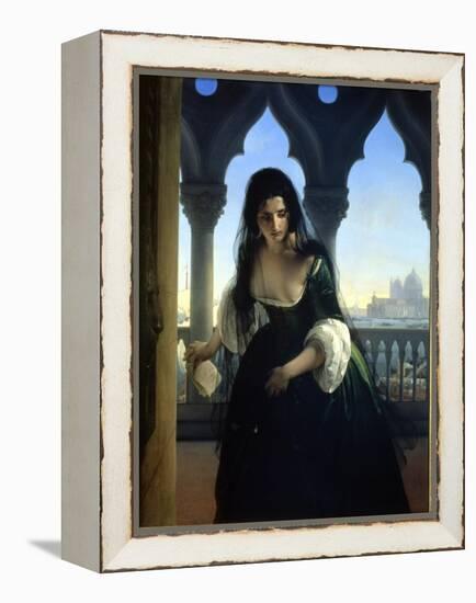 The Secret Prosecution, 1847-48. Painting by Francesco Hayez (1791-1882). Pavie, Civica Pinacoteca.-Francesco Hayez-Framed Premier Image Canvas