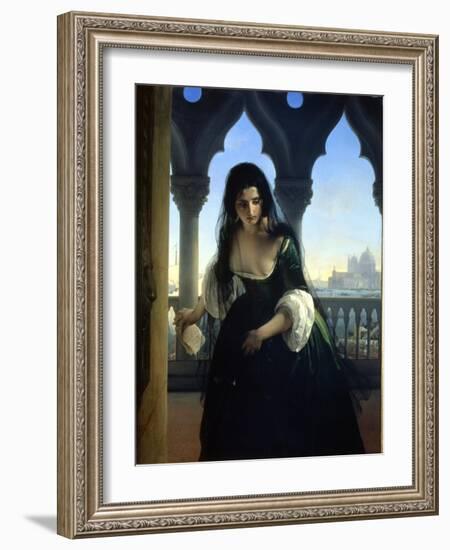 The Secret Prosecution, 1847-48. Painting by Francesco Hayez (1791-1882). Pavie, Civica Pinacoteca.-Francesco Hayez-Framed Giclee Print