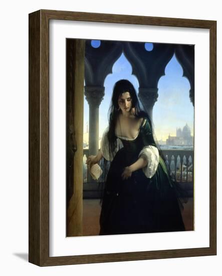 The Secret Prosecution, 1847-48. Painting by Francesco Hayez (1791-1882). Pavie, Civica Pinacoteca.-Francesco Hayez-Framed Giclee Print