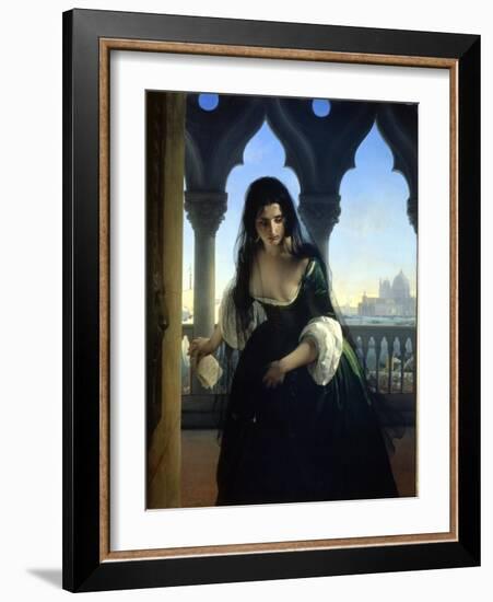 The Secret Prosecution, 1847-48. Painting by Francesco Hayez (1791-1882). Pavie, Civica Pinacoteca.-Francesco Hayez-Framed Giclee Print