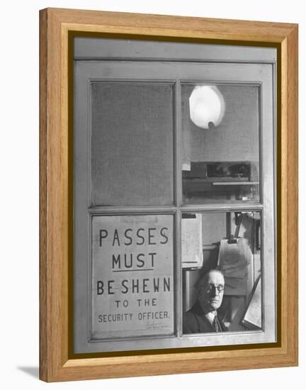 The Security Officer's Box Commanding the Main Entrance, is Manned Night and Day-Hans Wild-Framed Premier Image Canvas