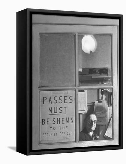 The Security Officer's Box Commanding the Main Entrance, is Manned Night and Day-Hans Wild-Framed Premier Image Canvas