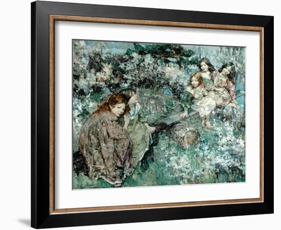 The See-Saw, 1905-Edward Atkinson Hornel-Framed Giclee Print