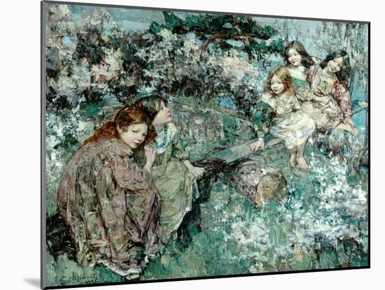 The See-Saw, 1905-Edward Atkinson Hornel-Mounted Giclee Print