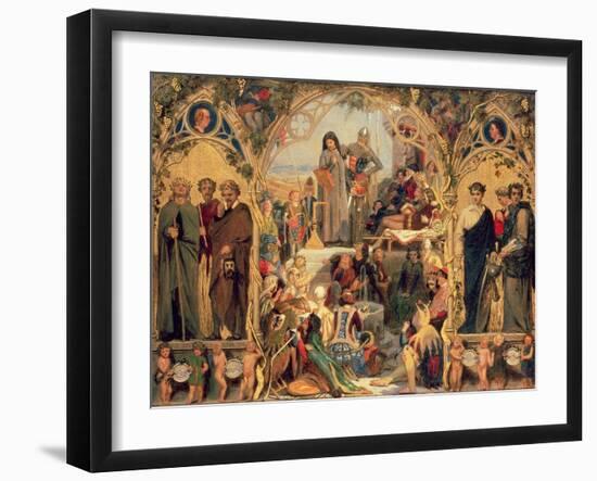 The Seeds and Fruit of English Poetry, 1845-Ford Madox Brown-Framed Premium Giclee Print
