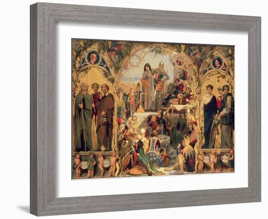 The Seeds and Fruit of English Poetry, 1845-Ford Madox Brown-Framed Giclee Print