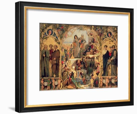 The Seeds and Fruit of English Poetry, 1845-Ford Madox Brown-Framed Giclee Print