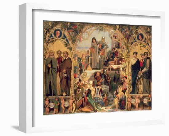 The Seeds and Fruit of English Poetry, 1845-Ford Madox Brown-Framed Giclee Print