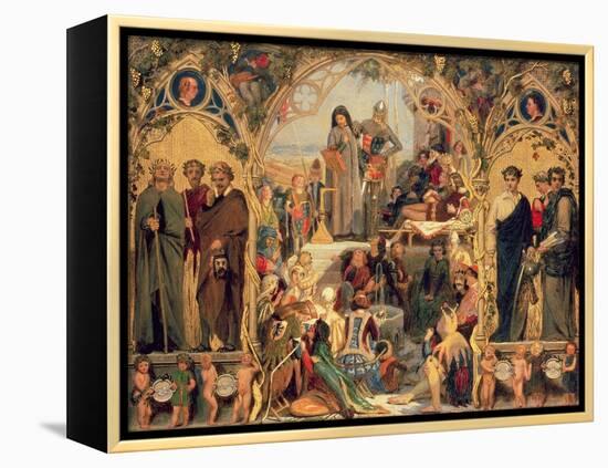The Seeds and Fruit of English Poetry, 1845-Ford Madox Brown-Framed Premier Image Canvas