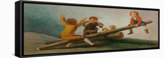 The Seesaw, 1791-92 (Oil on Canvas)-Francisco Jose de Goya y Lucientes-Framed Premier Image Canvas