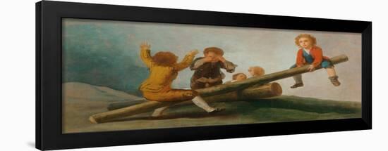 The Seesaw, 1791-92 (Oil on Canvas)-Francisco Jose de Goya y Lucientes-Framed Giclee Print