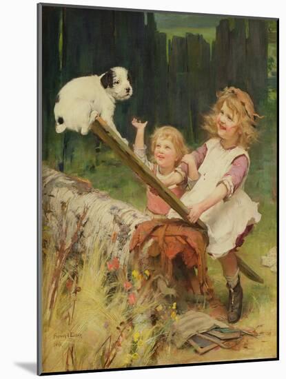 The Seesaw, 1891 (Oil on Canvas)-Arthur John Elsley-Mounted Giclee Print