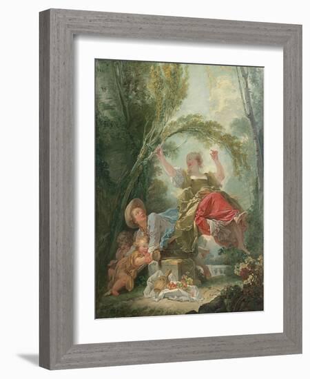 The Seesaw-Jean-Honoré Fragonard-Framed Giclee Print