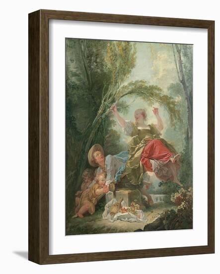 The Seesaw-Jean-Honoré Fragonard-Framed Giclee Print