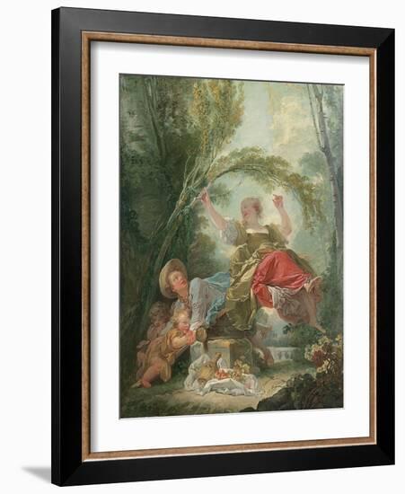 The Seesaw-Jean-Honoré Fragonard-Framed Giclee Print