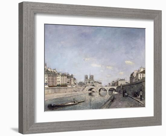 The Seine and Notre-Dame, 1864-null-Framed Giclee Print