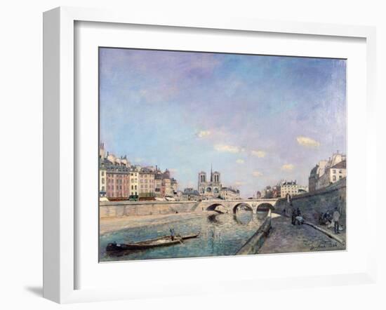 The Seine and Notre-Dame in Paris, 1864-Johan Barthold Jongkind-Framed Giclee Print