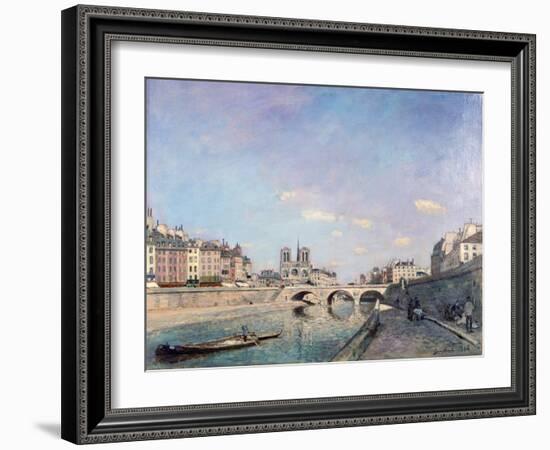 The Seine and Notre-Dame in Paris, 1864-Johan Barthold Jongkind-Framed Giclee Print