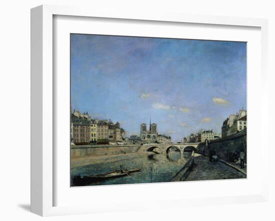 The Seine and Notre Dame in Paris, 1864-Johan-Barthold Jongkind-Framed Giclee Print