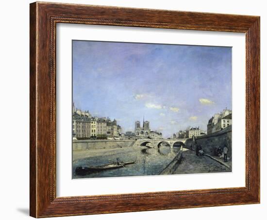 The Seine and Notre, Dame in Paris, c.1864-Johan-Barthold Jongkind-Framed Giclee Print