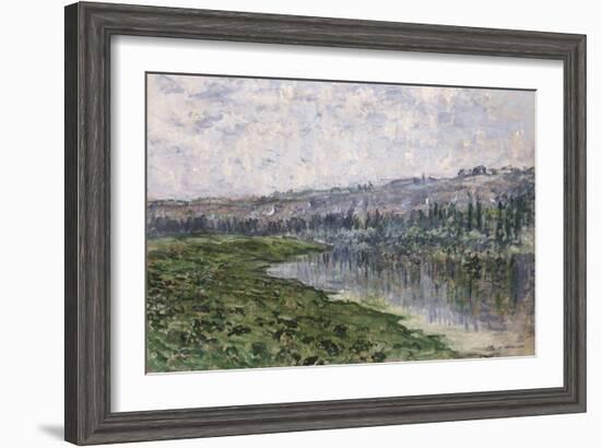 The Seine and the Hills of Chantemsle, 1880-Edgar Degas-Framed Giclee Print