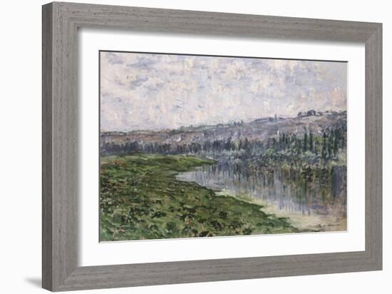 The Seine and the Hills of Chantemsle, 1880-Edgar Degas-Framed Giclee Print