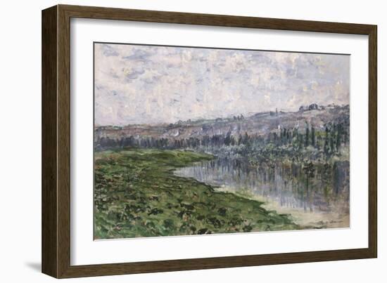 The Seine and the Hills of Chantemsle, 1880-Edgar Degas-Framed Giclee Print