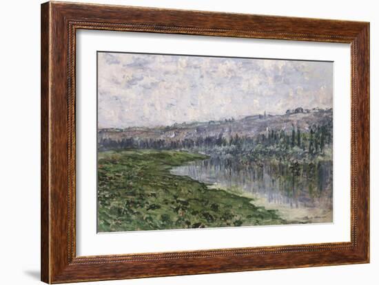 The Seine and the Hills of Chantemsle, 1880-Edgar Degas-Framed Giclee Print