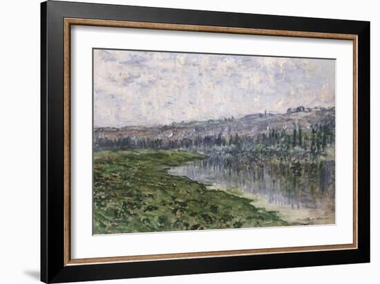 The Seine and the Hills of Chantemsle, 1880-Edgar Degas-Framed Giclee Print