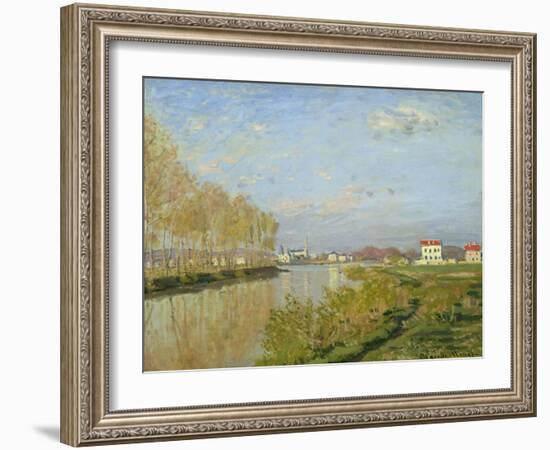 The Seine at Argenteuil, 1873-Claude Monet-Framed Giclee Print