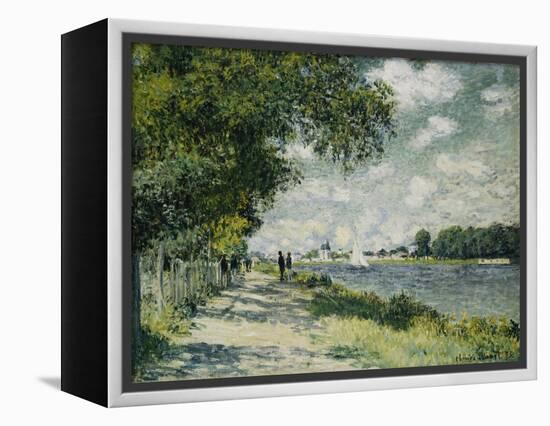 The Seine at Argenteuil, 1875-Claude Monet-Framed Premier Image Canvas