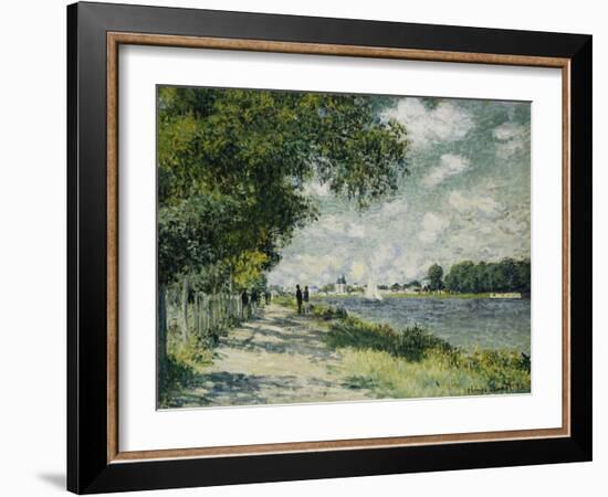 The Seine at Argenteuil, 1875-Claude Monet-Framed Giclee Print