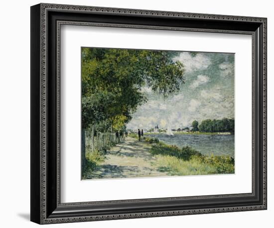 The Seine at Argenteuil, 1875-Claude Monet-Framed Premium Giclee Print