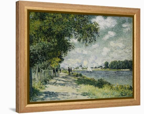 The Seine at Argenteuil, 1875-Claude Monet-Framed Premier Image Canvas