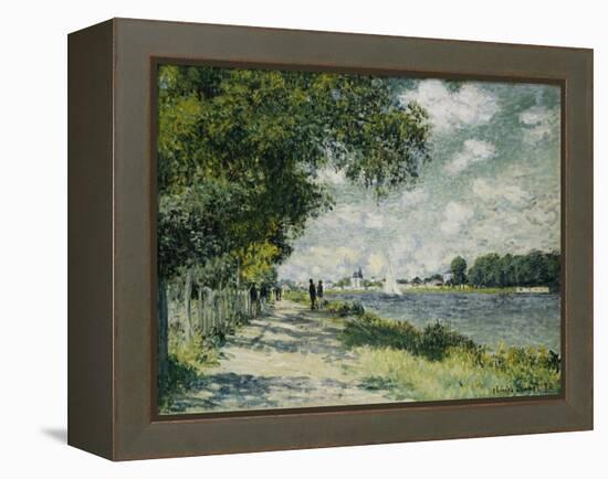 The Seine at Argenteuil, 1875-Claude Monet-Framed Premier Image Canvas