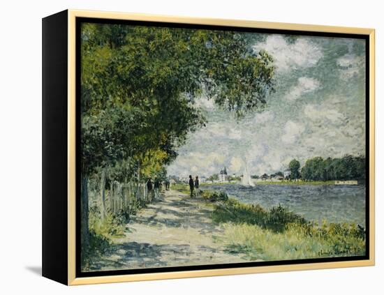 The Seine at Argenteuil, 1875-Claude Monet-Framed Premier Image Canvas