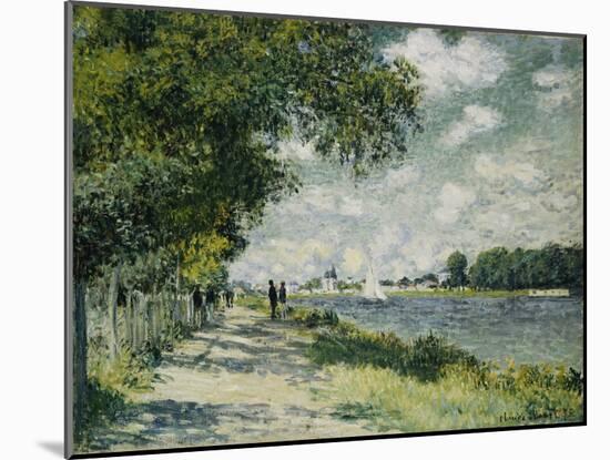 The Seine at Argenteuil, 1875-Claude Monet-Mounted Giclee Print