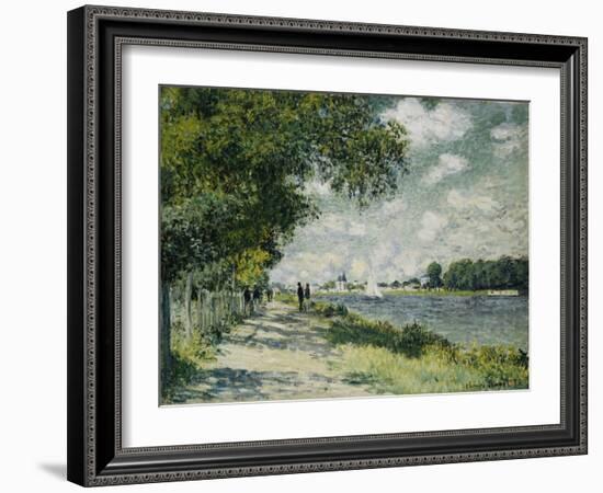 The Seine at Argenteuil, 1875-Claude Monet-Framed Giclee Print