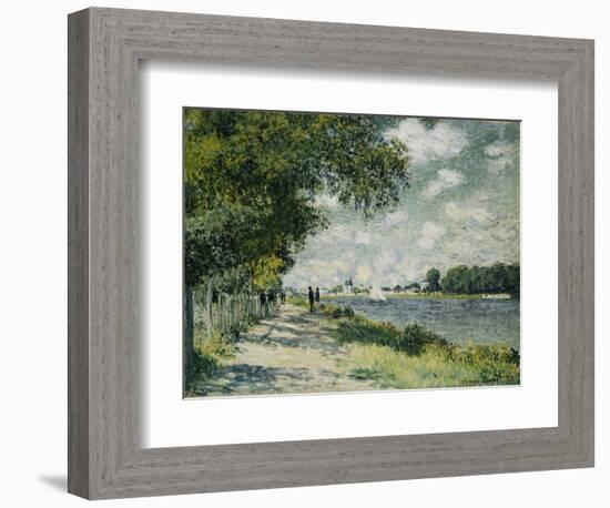 The Seine at Argenteuil, 1875-Claude Monet-Framed Giclee Print