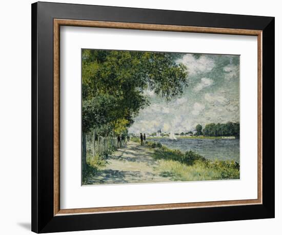 The Seine at Argenteuil, 1875-Claude Monet-Framed Giclee Print